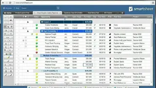 Smartsheet screenshot