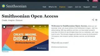 Smithsonian Open Access screenshot