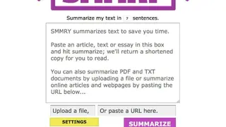 SMMRY screenshot