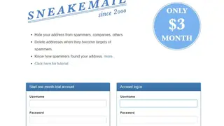 Sneakemail screenshot