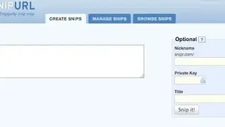 Snipurl screenshot