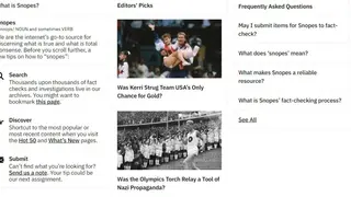 Snopes screenshot