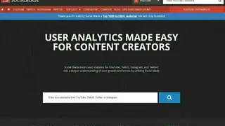 Social Blade screenshot
