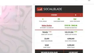 Social Blade screenshot