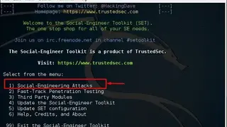 Social-Engineer Toolkit screenshot