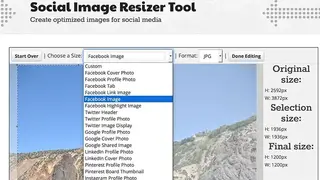 Social Image Resizer Tool screenshot