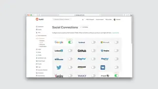 Social login screenshot