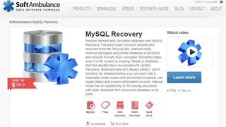 SoftAmbulance MySQL Recovery screenshot