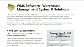 Softeon WMS screenshot