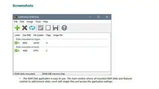 SoftPerfect RAM Disk screenshot
