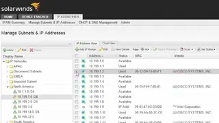 SolarWinds IP Address Management screenshot