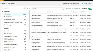 SolarWinds SIEM Security and Monitoring screenshot