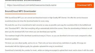 Soundcloudmp3 screenshot