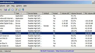 SoundVolumeView screenshot
