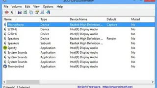 SoundVolumeView screenshot