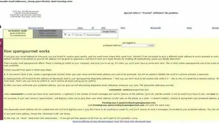 Spamgourmet screenshot