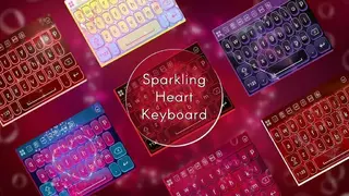 Sparkling Heart Keyboard Theme screenshot