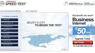 Speakeasy Speed Test screenshot