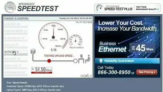 Speakeasy Speed Test screenshot