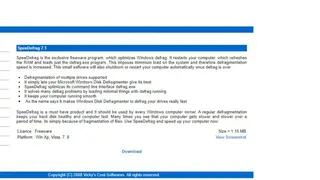 SpeeDefrag screenshot