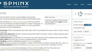 Sphinx Documentation Generator screenshot