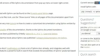 Sphinx Documentation Generator screenshot