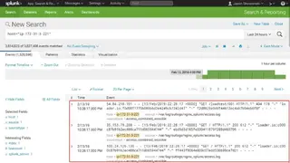 Splunk Log Management screenshot