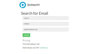 Spokepoint Email Lookup screenshot