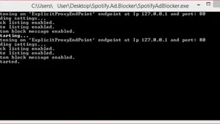 Spotify ad blocker screenshot