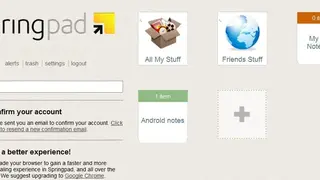Springpad screenshot