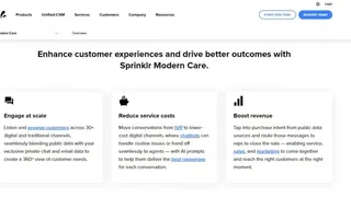 Sprinklr Modern Care screenshot