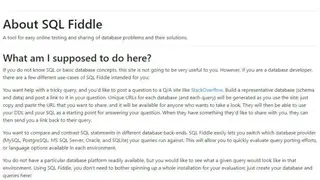SQL Fiddle screenshot