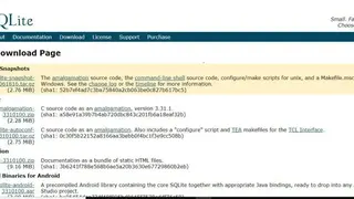SQLite screenshot