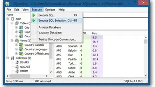 SQLiteSpy screenshot