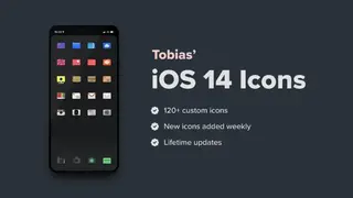 Squircle-less iOS 14 icons screenshot