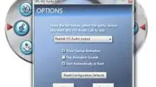 SRS HD Audio Lab screenshot