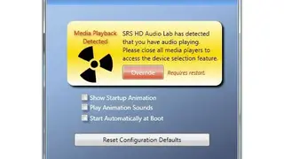 SRS HD Audio Lab screenshot
