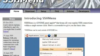 SSHMenu screenshot