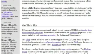 SSHMenu screenshot