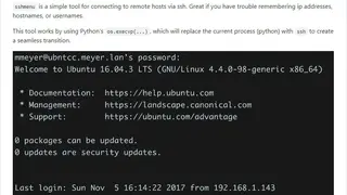 SSHMenu screenshot