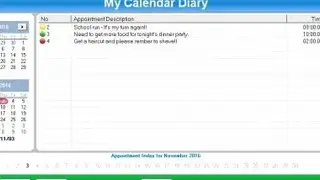 SSuite My Calendar Diary screenshot
