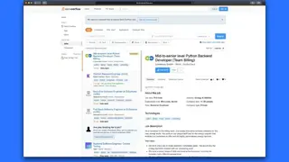 Stack Overflow Jobs screenshot