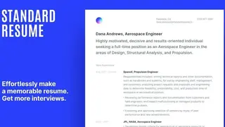 Standard Resume screenshot