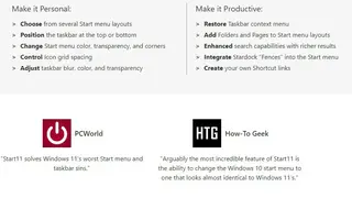 Start11 screenshot