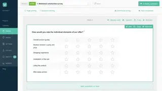 Startquestion screenshot