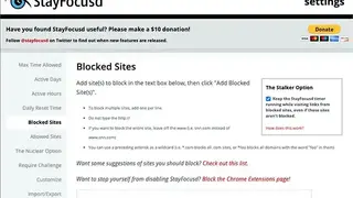 StayFocusd screenshot