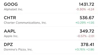 Stock Market Tracker screenshot