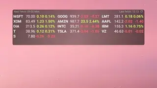 Stocks Tracker Widget (open-source) screenshot