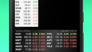 Stocks Tracker Widget (open-source) screenshot