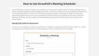 StrawPoll Schedule Meeting screenshot